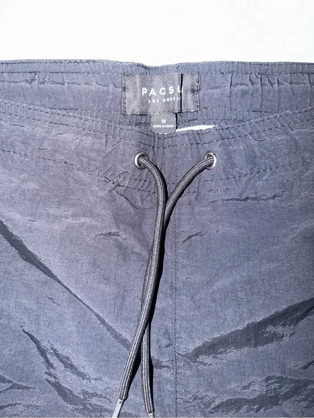 PacSun Men’s Board Shorts Size Medium Black Swim Trunks Surf Beach Y2K